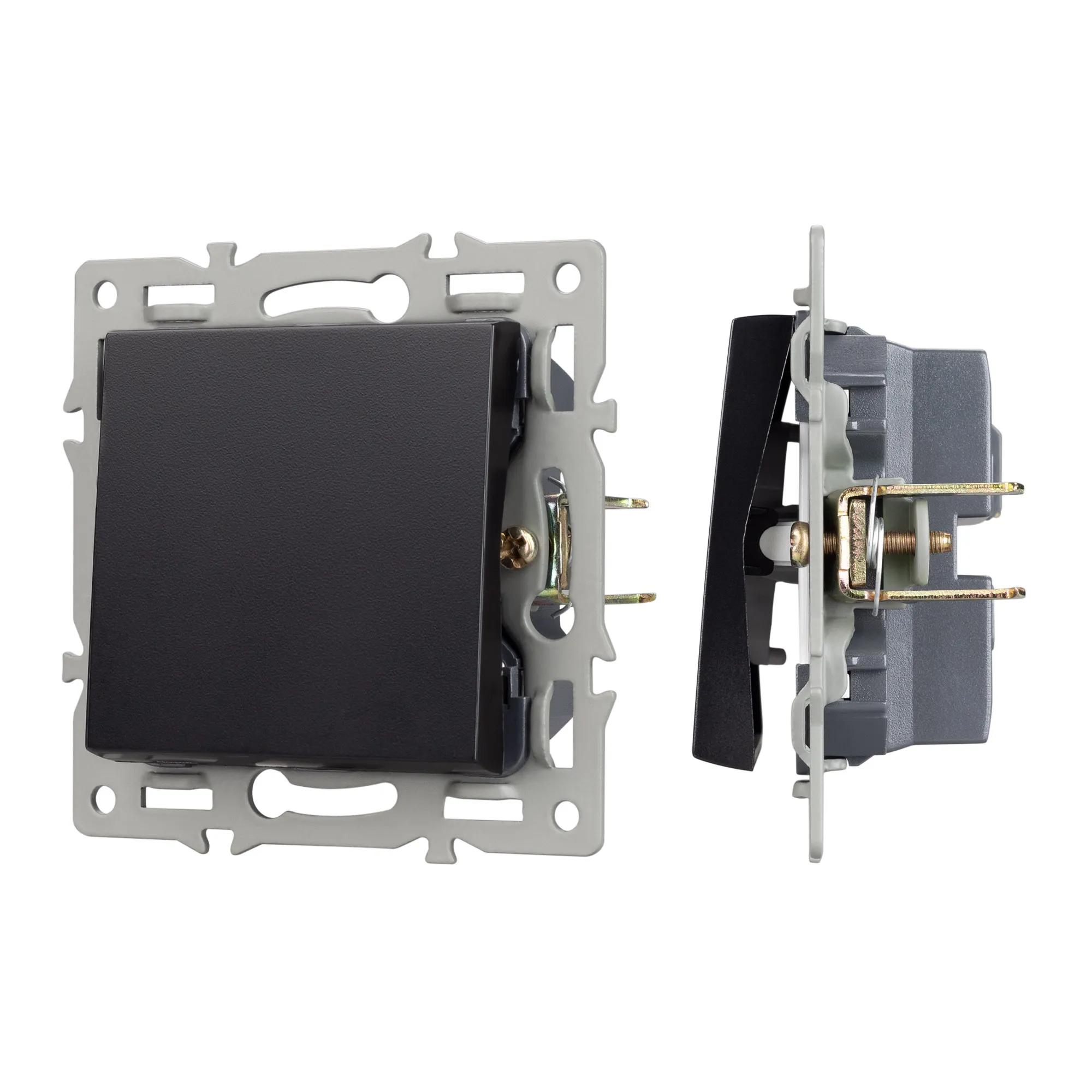 Механизм выключателя одноклавишный непроходной SWT-MK01-PL-BK (250V, 16A) (Arlight, -)