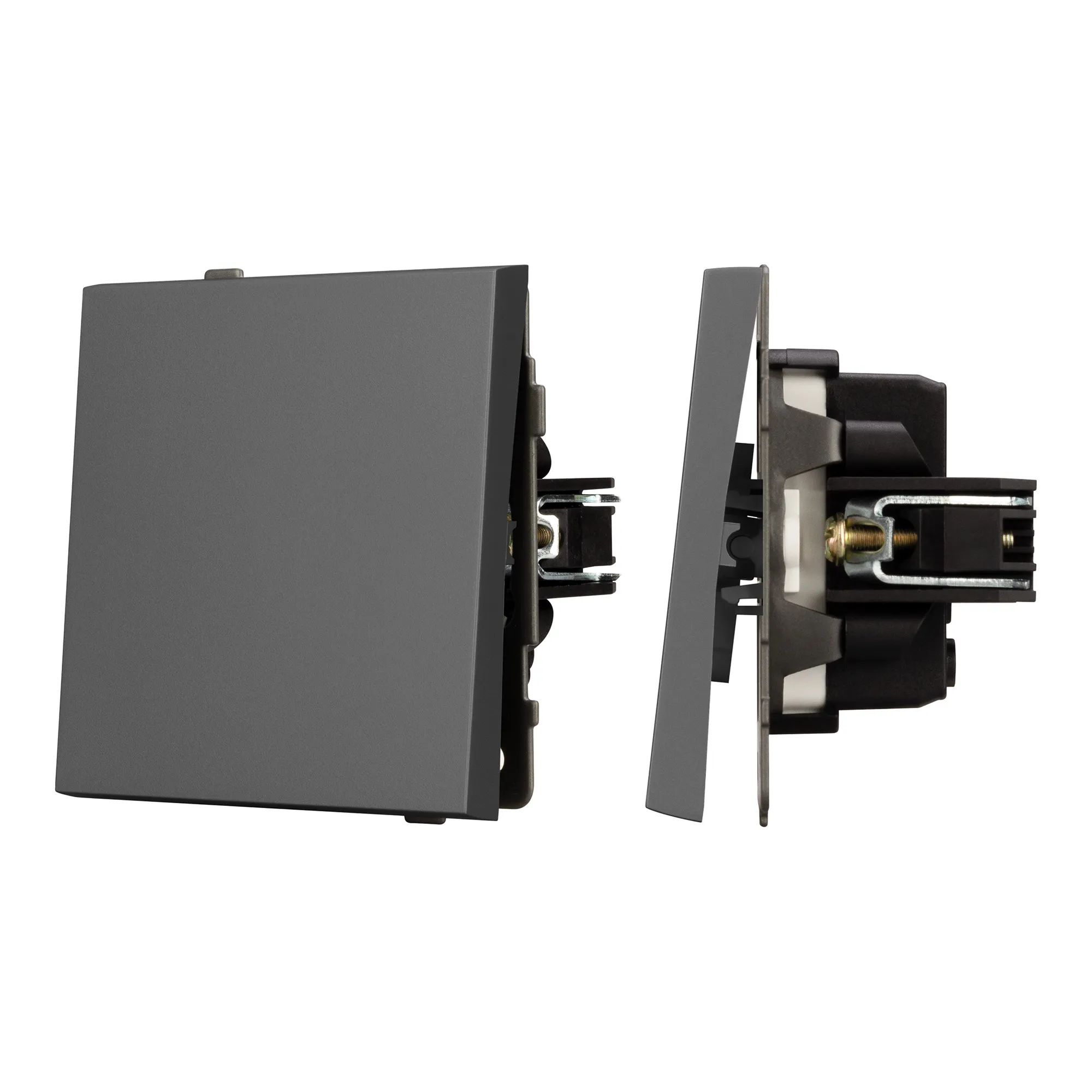 Механизм выключателя одноклавишный проходной SWT-TENDO-MKP1-SFPL-GR (230V, 10A) (Arlight, -)