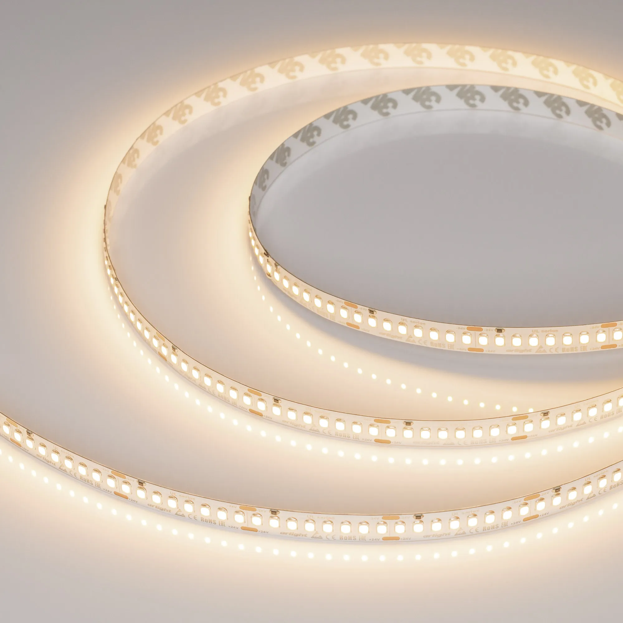 Лента светодиодная UL-A200-10mm 24V Warm3000 (20 W/m, IP20, 2835, 5m) (Arlight, высок.эфф.150 лм/Вт) - изображение товара