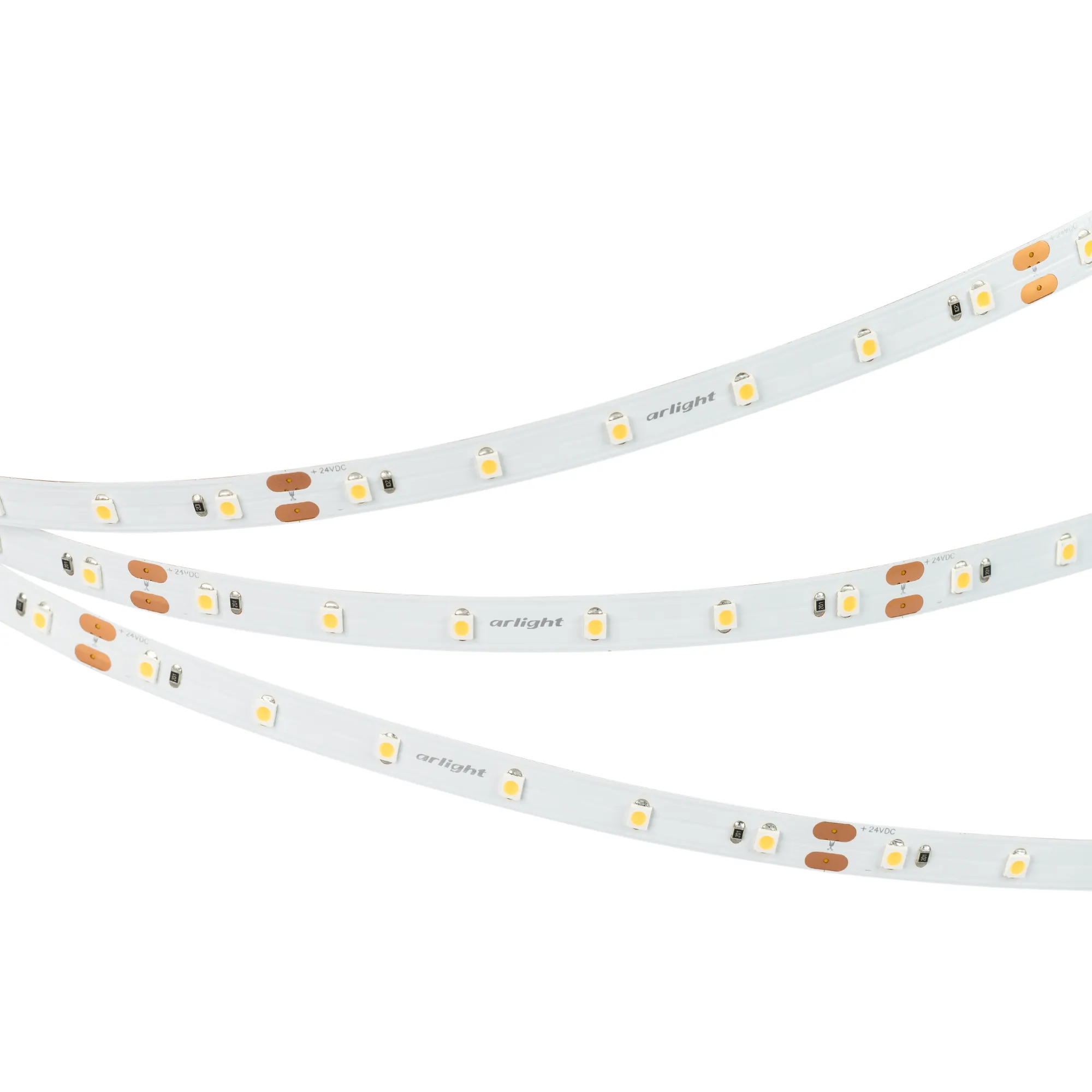 Лента светодиодная NT-A60-8mm 24V Warm2700 (4.8 W/m, IP20, 3528, 5m) (Arlight, Открытый)