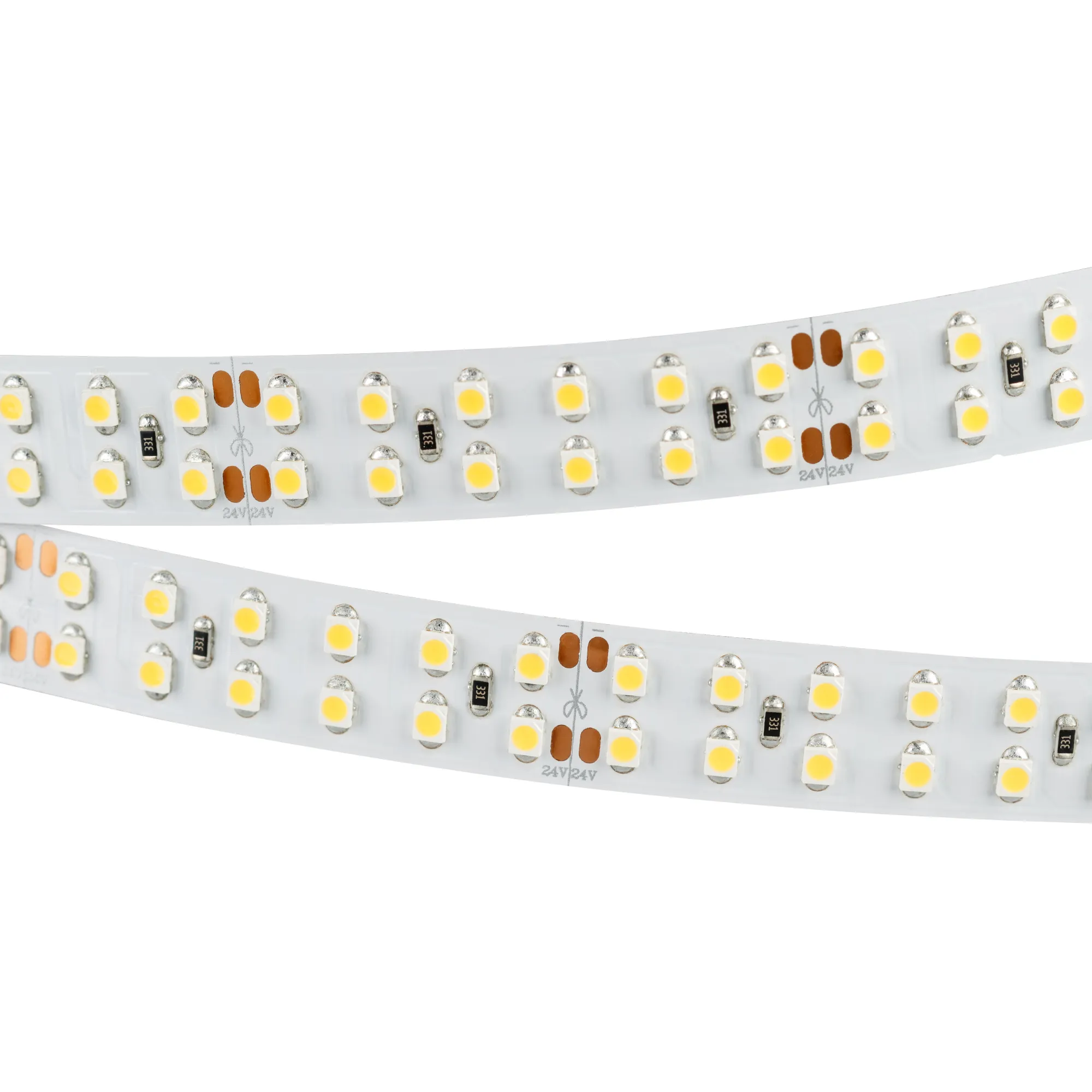Лента светодиодная RT 2-5000 24V Warm2700 2x2 (3528, 1200 LED, LUX) (Arlight, 19.2 Вт/м, IP20)