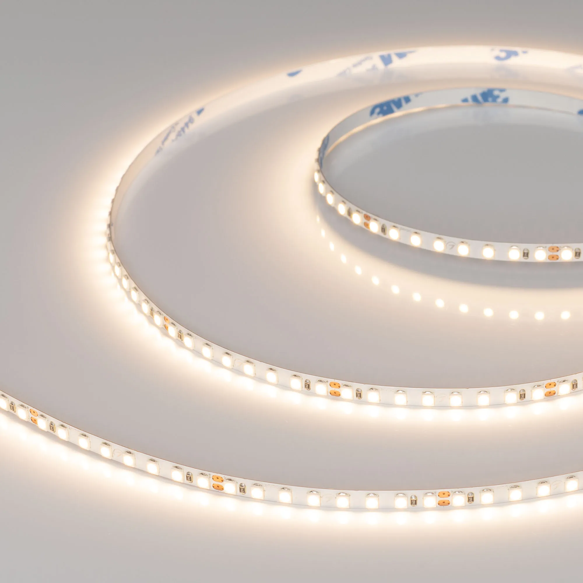 Лента светодиодная RT-A160-5mm 24V Warm3000 (9.6 W/m, IP20, 2835, 5m) (Arlight, Открытый)