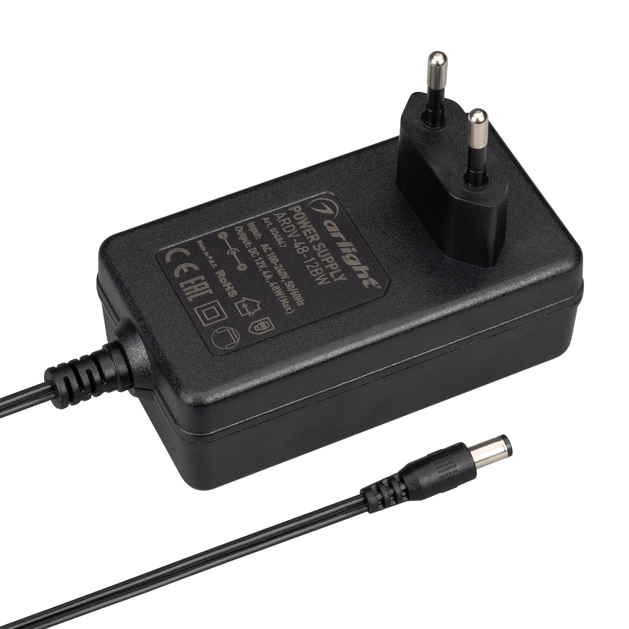 Блок питания ARDV-48-12BW (12V, 4.0A, 48W) (Arlight, Адаптер, 3 года) - изображение товара